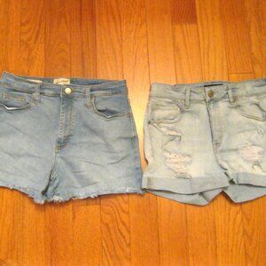 Universal Thread & Aeropostle High Rise Mid Washed Out Jean Shorts  Size 10